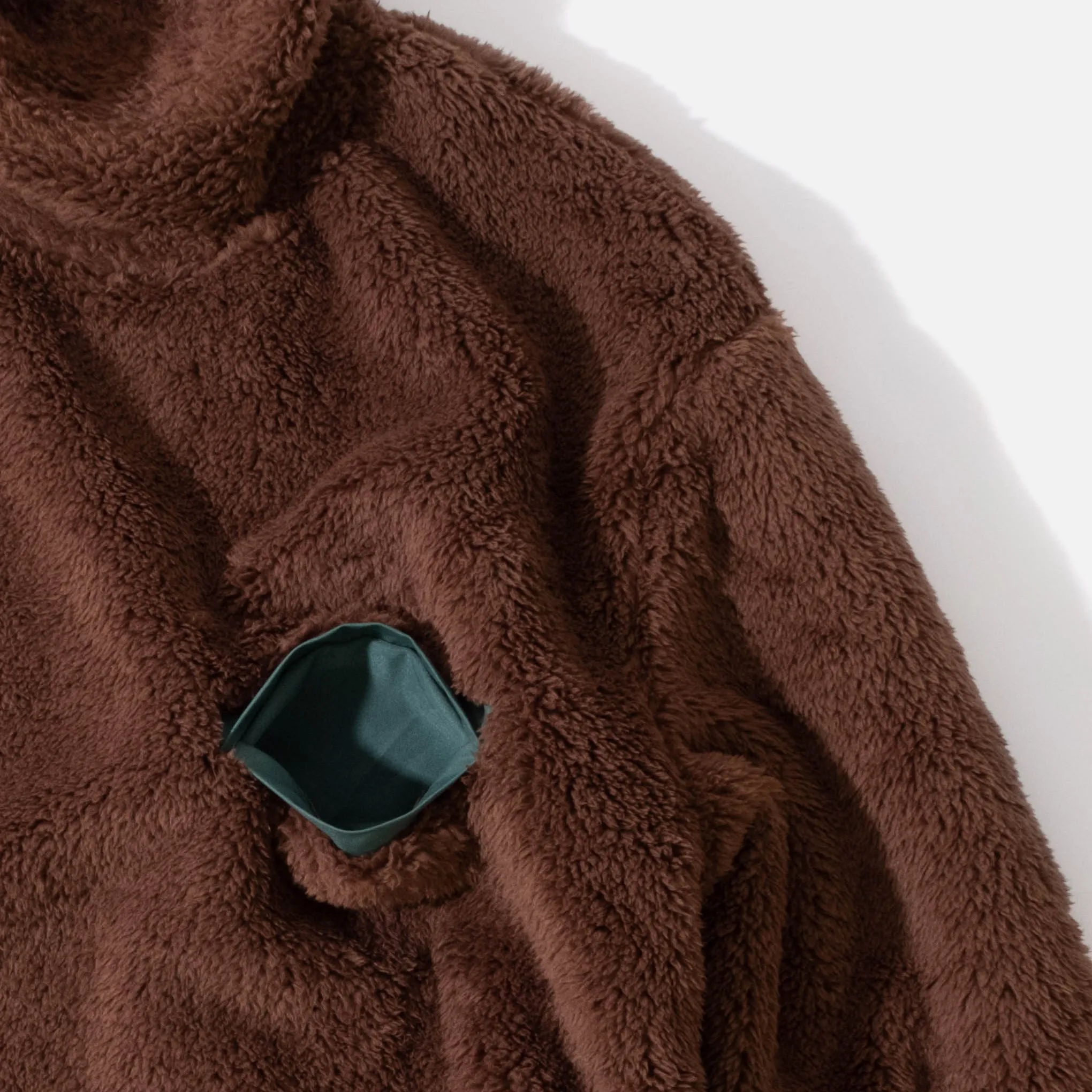 Longpile Turtleneck Fleece - Dark Teddy