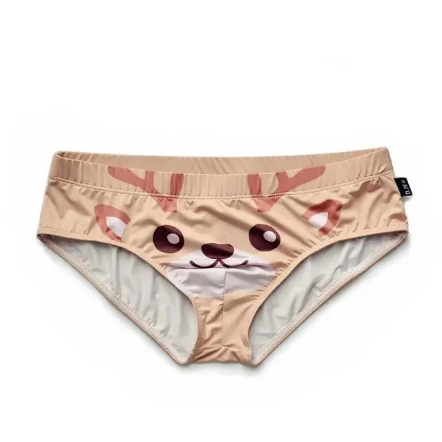 Low Waist Cartoon Animal Print Brief