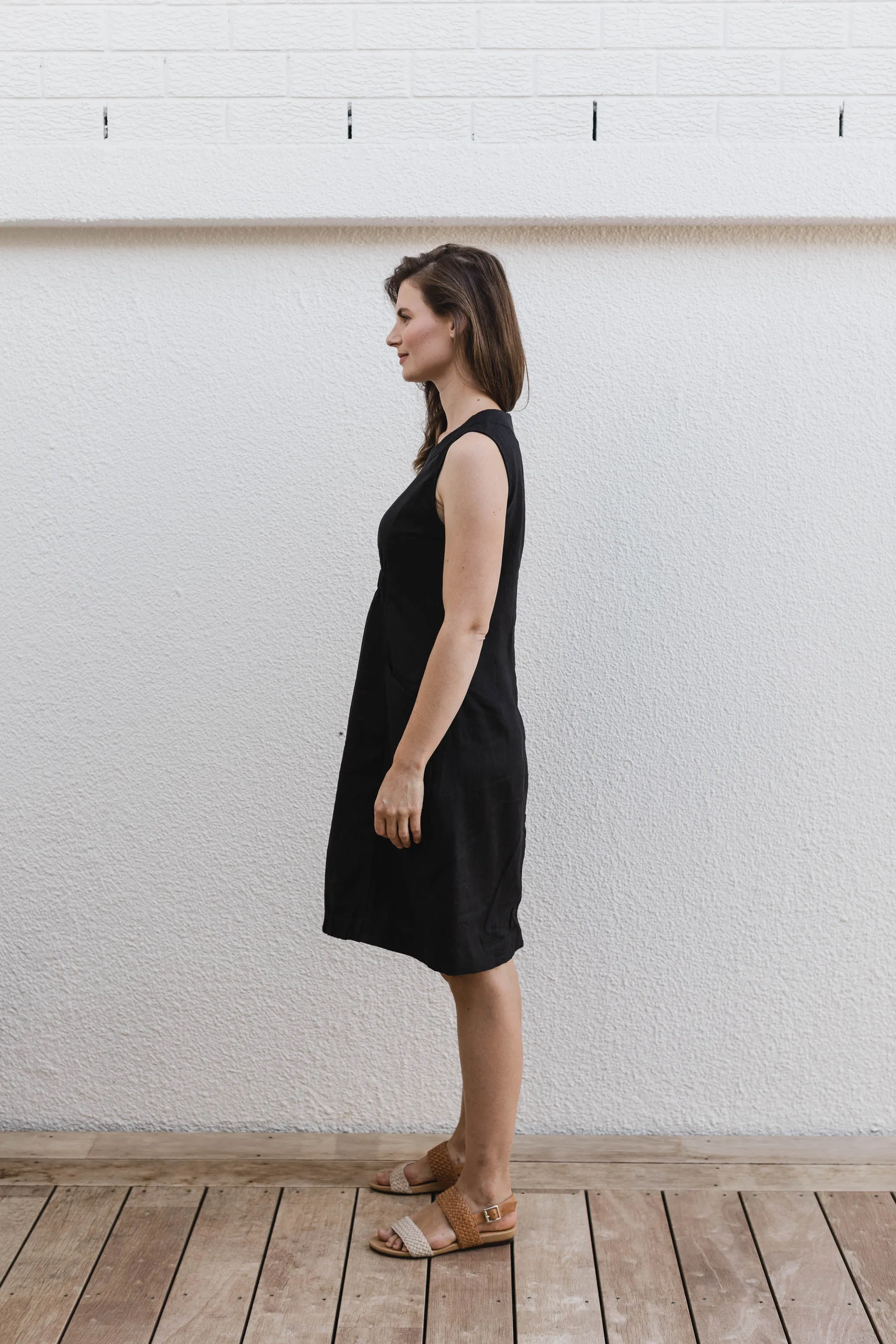 Lulu Linen Dress Black