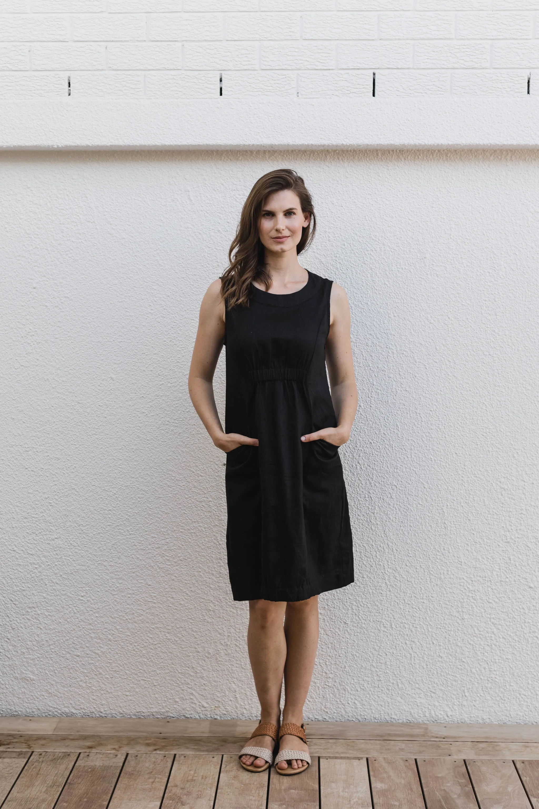 Lulu Linen Dress Black