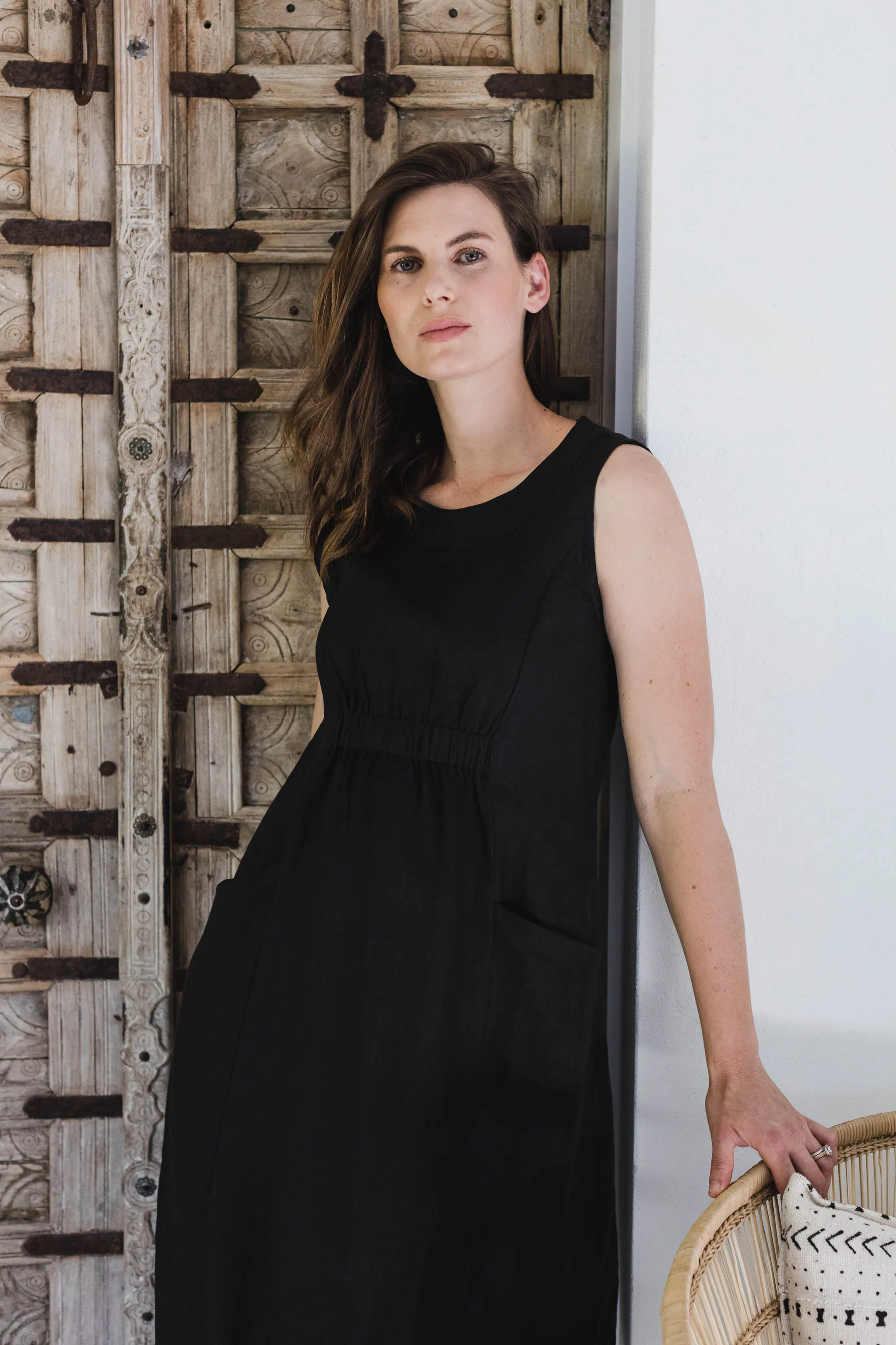 Lulu Linen Dress Black