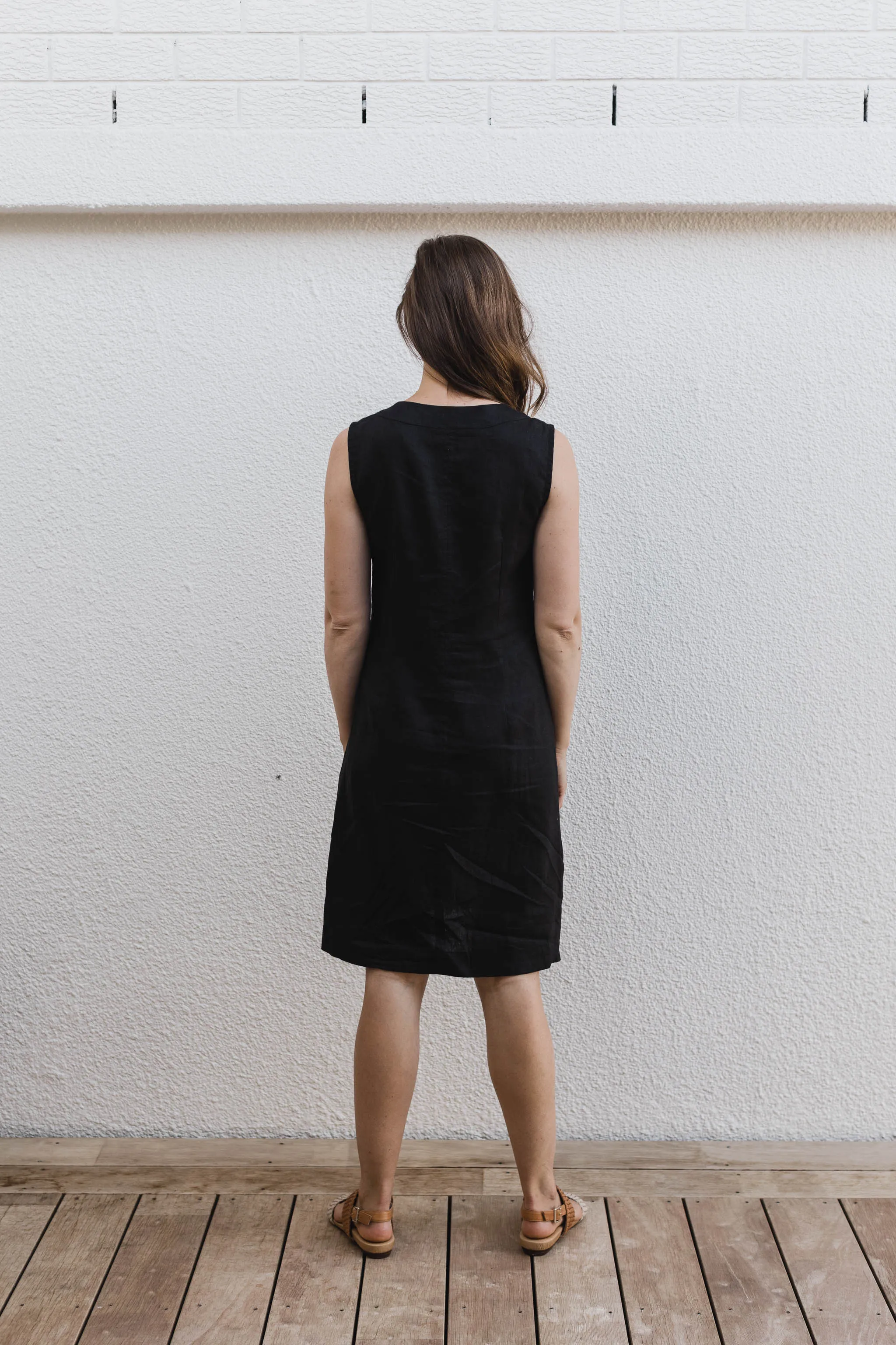 Lulu Linen Dress Black