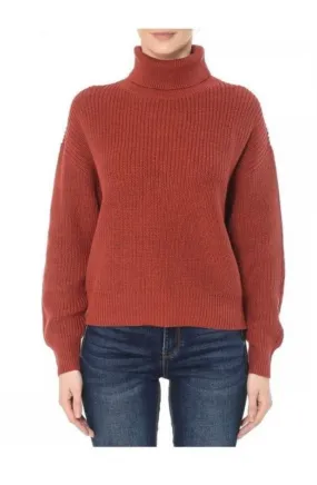 Maria Turtle Neck Sweater-Rust