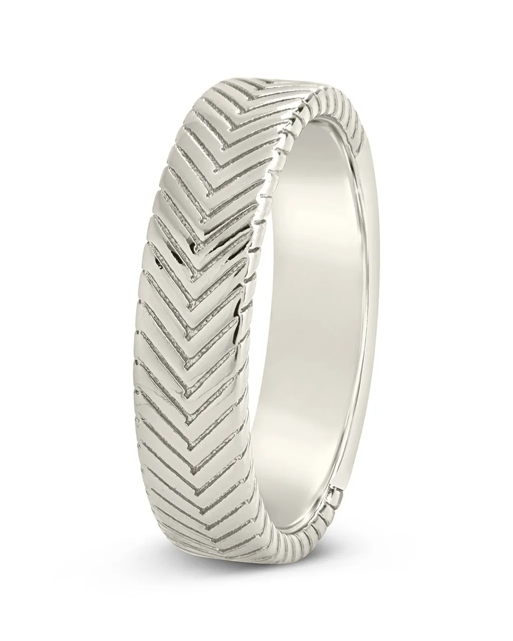 Men's Herringbone Chain Band Ring