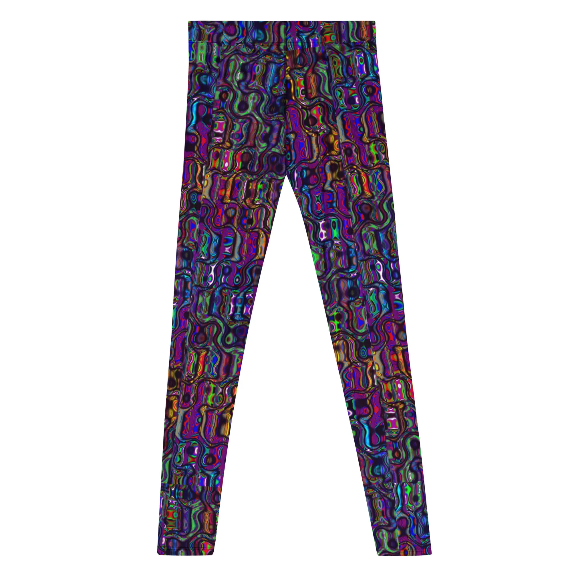 Men's Leggings, Purple Lacquer, Rave Pants, Festival Tights, Gym Leggings, Wrestling Tights, Printed Leggings, Yoga Leggings