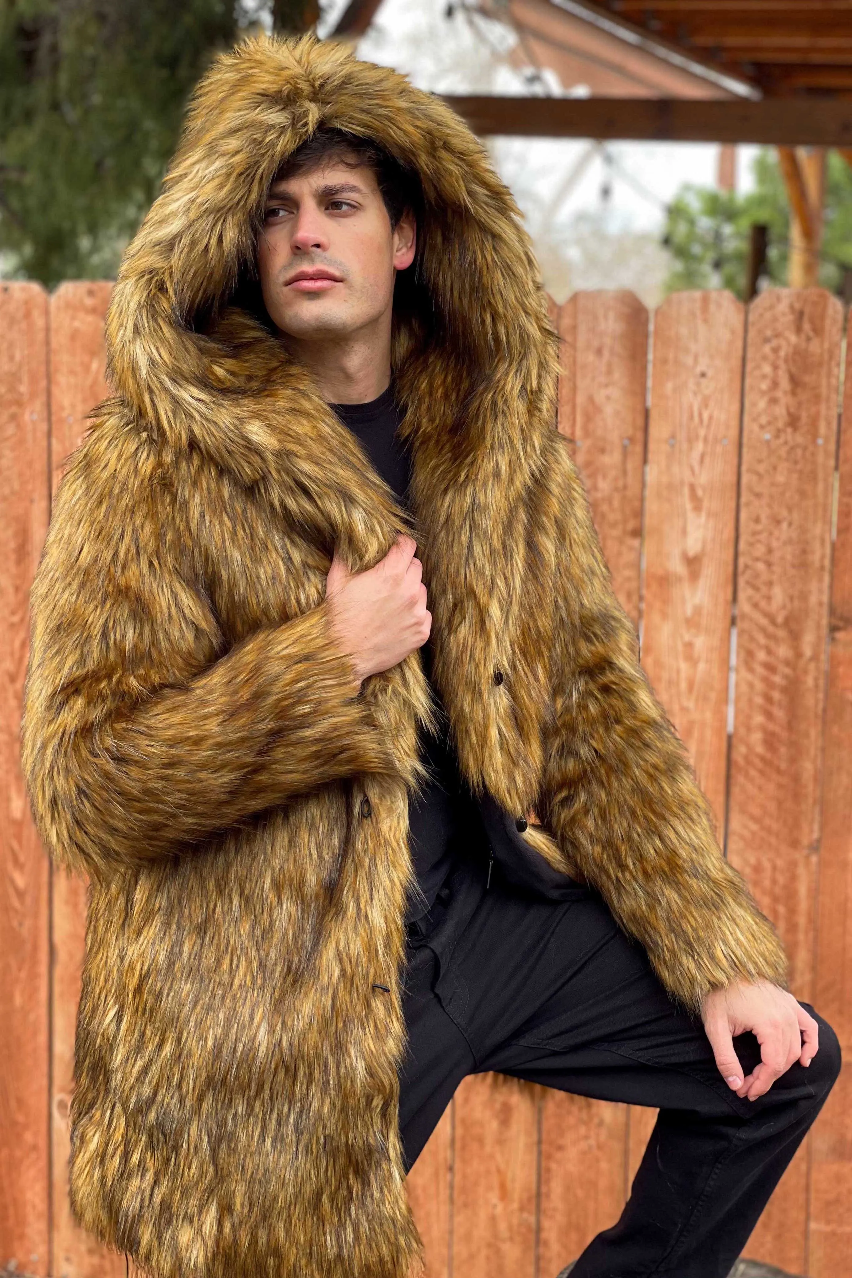 Men's Short Desert Warrior Coat in "Golden Fox"