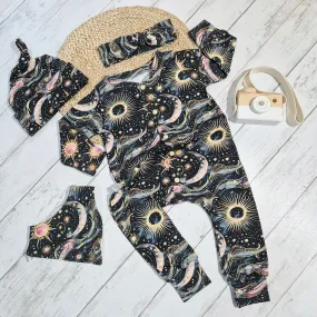 Midnight Batik | Celestial Baby Romper