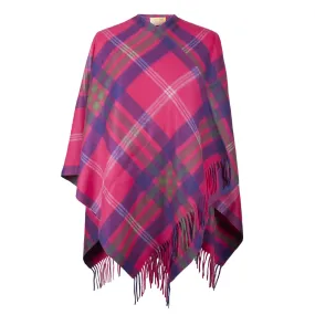 Mini Me Children’s Cape Dunedin Cashmere Big Check Taransay/Pink