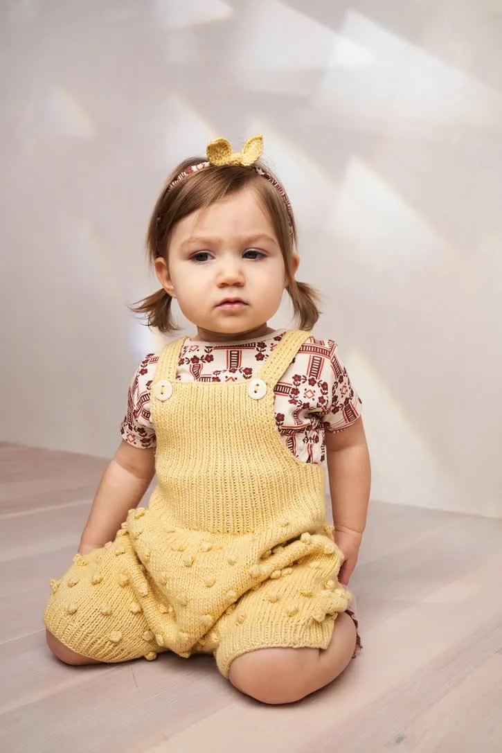 Misha & Puff Popcorn Romper - Straw