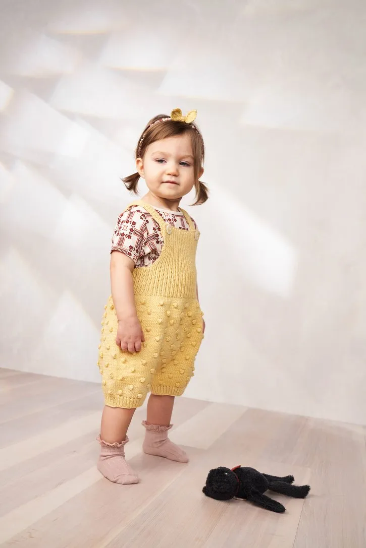 Misha & Puff Popcorn Romper - Straw