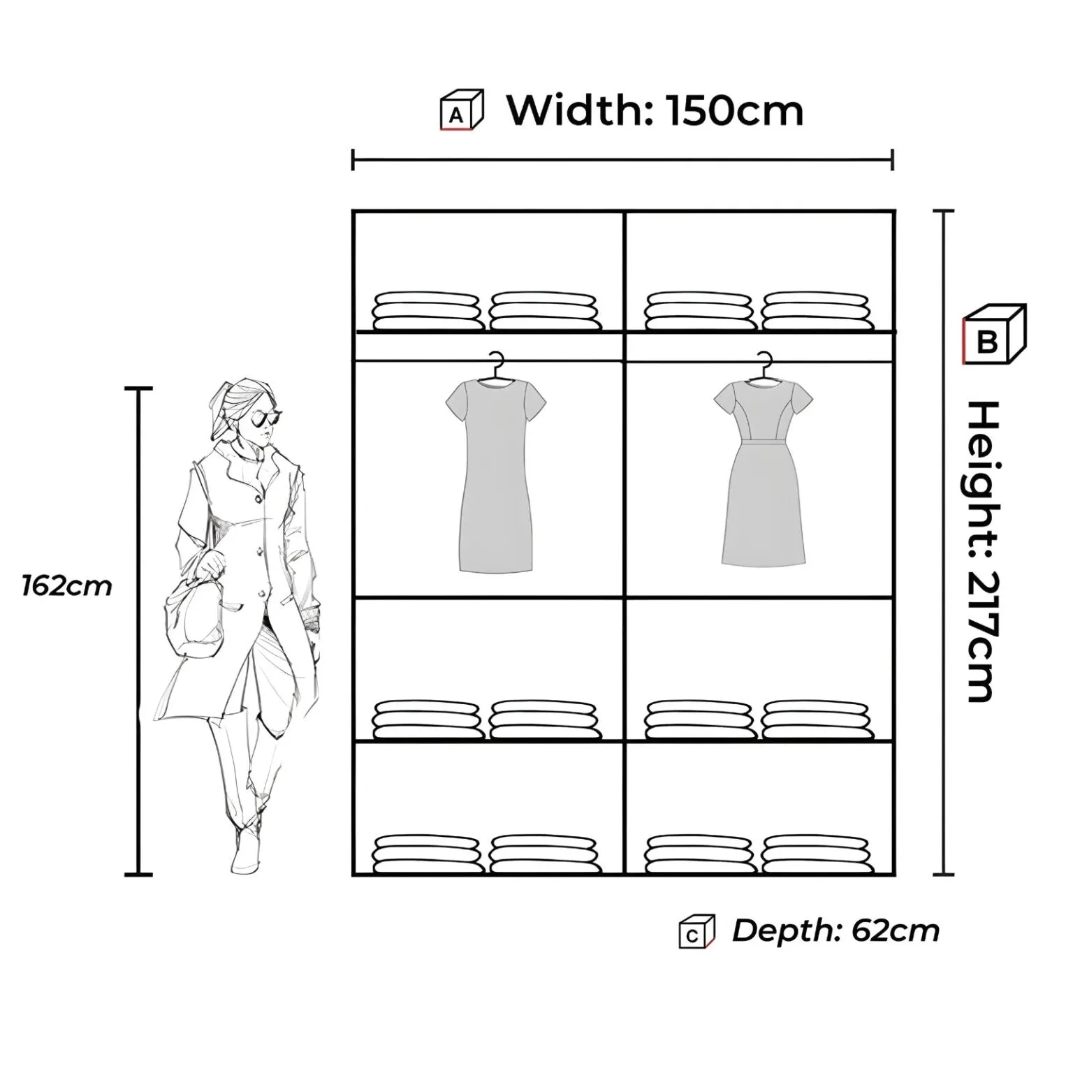 Modern Bedroom Brighton Mirror Sliding Door Wardrobe