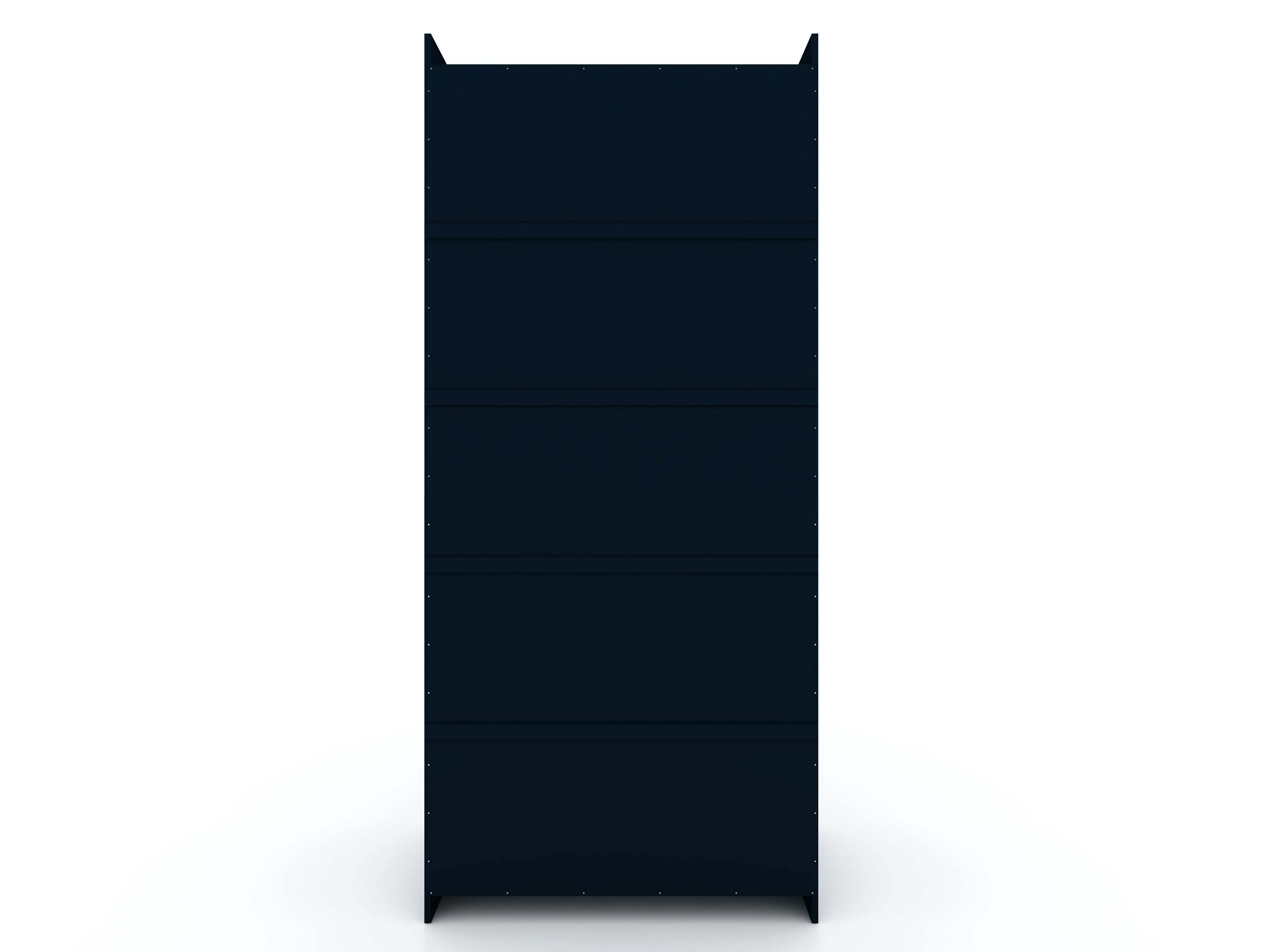 Mulberry Open 1 Sectional Modern Armoire Wardrobe Closet with 2 Drawers in Tatiana Midnight Blue