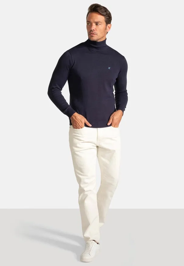 Navy Turtleneck Sweater