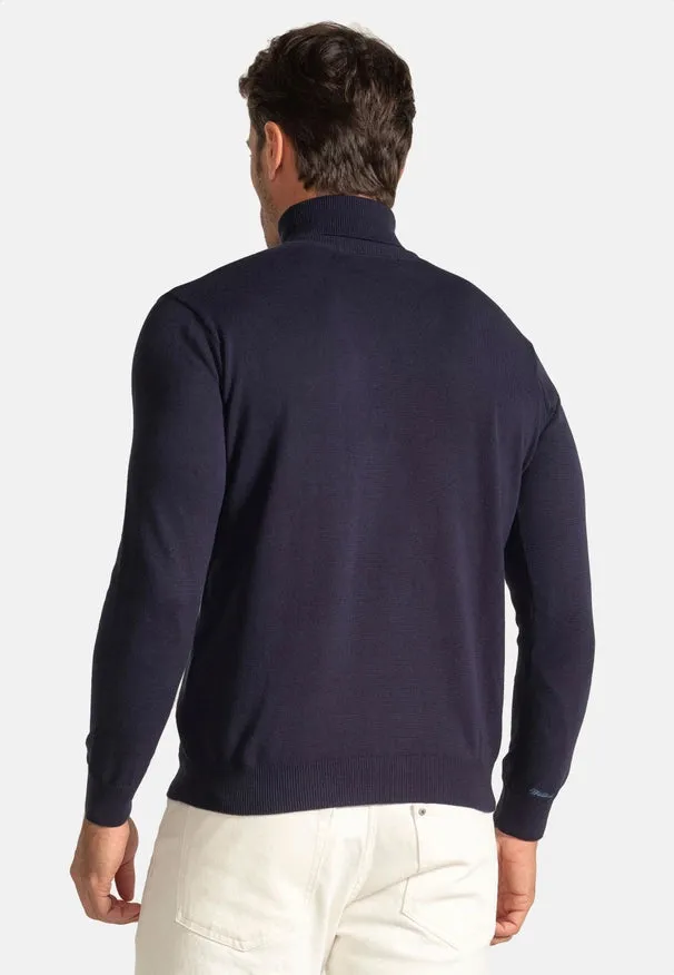 Navy Turtleneck Sweater