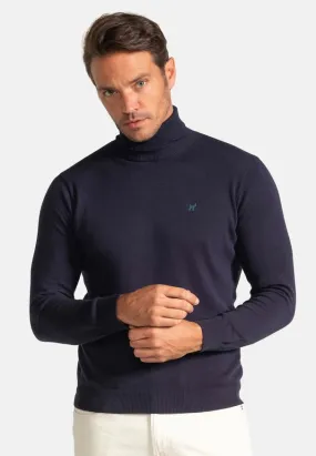 Navy Turtleneck Sweater