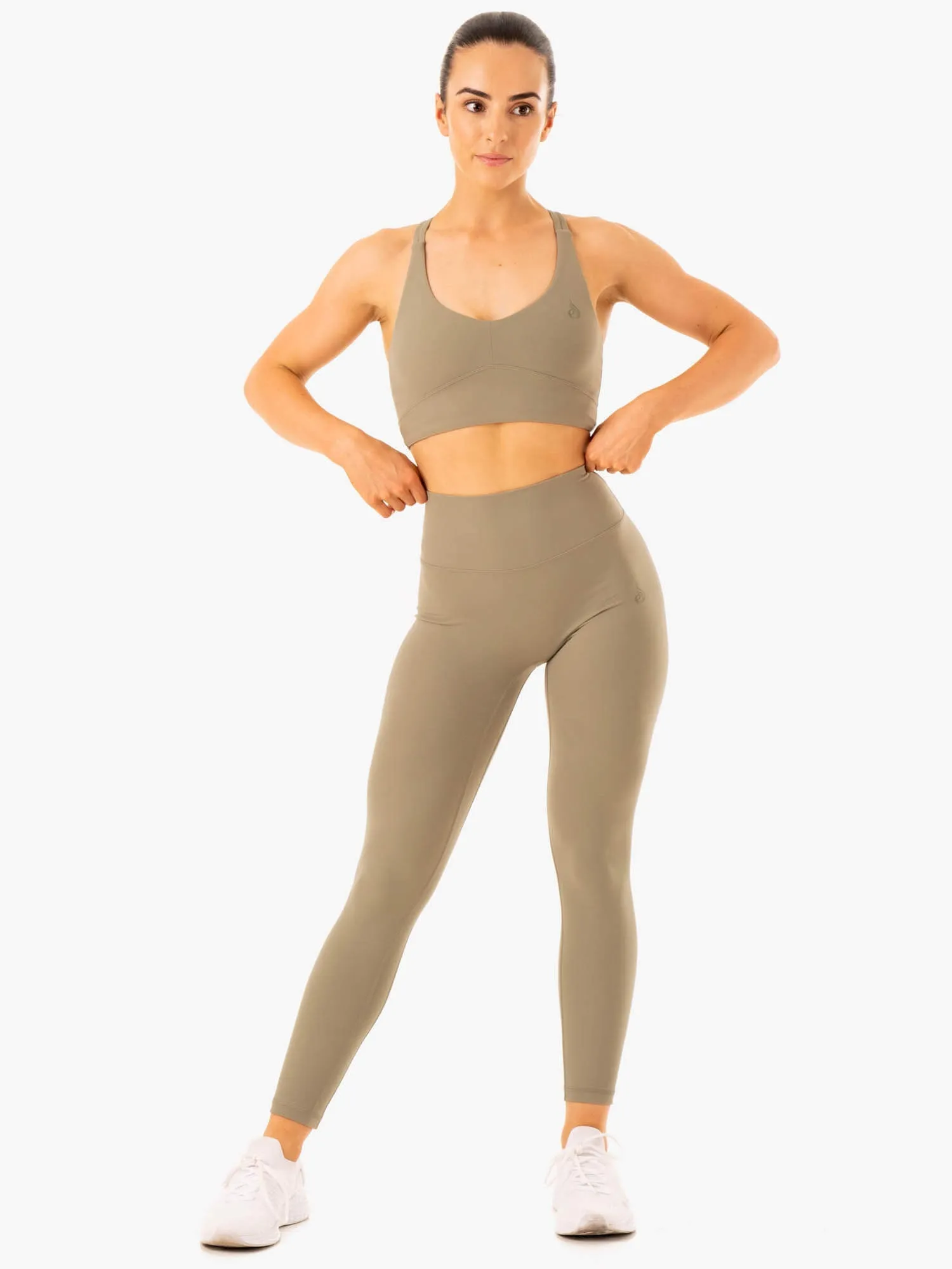 NKD Refine High Waisted Leggings - Khaki