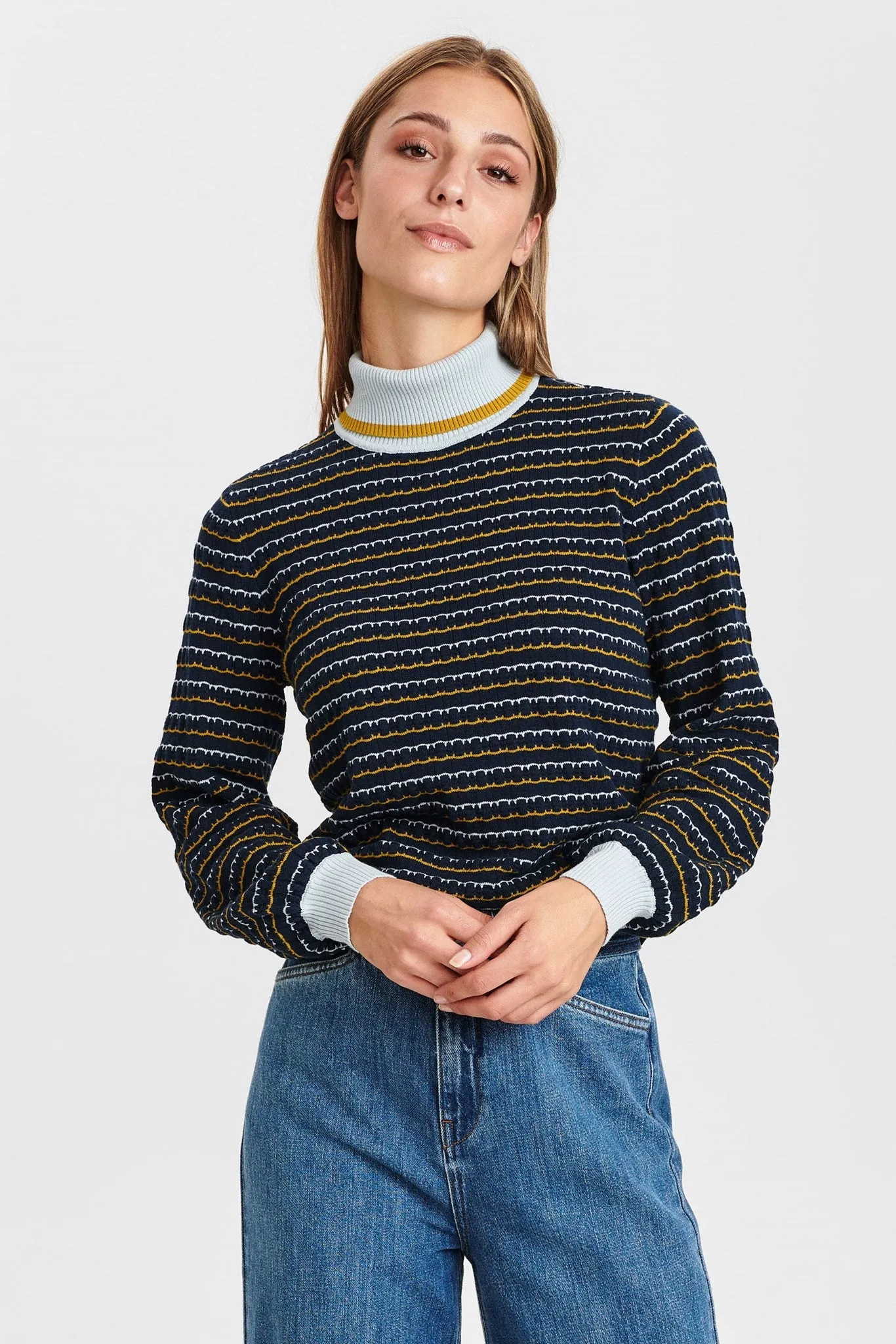 NUCARLEIGH PULLOVER LS - Dark Sapphire