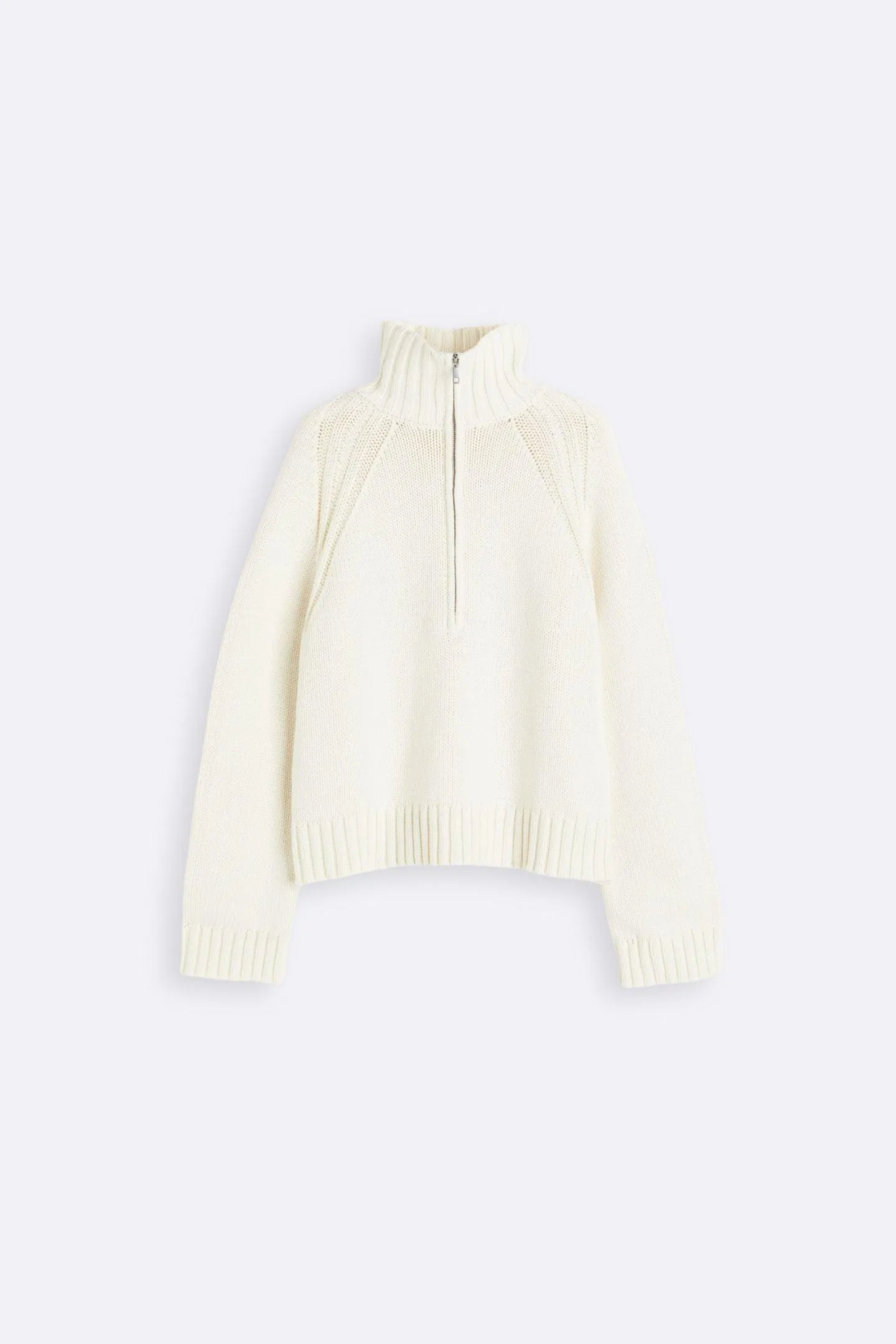 Old Money Half-Zip Neck Oversized Sweater