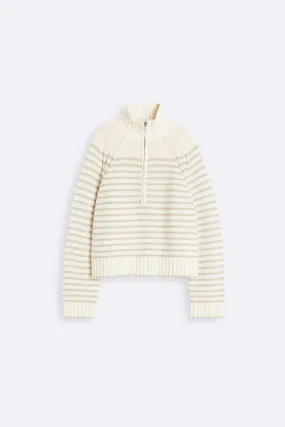 Old Money Half-Zip Neck Oversized Sweater