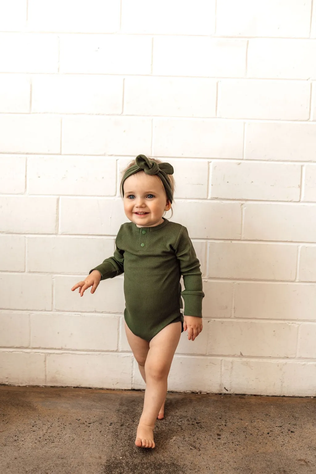 Olive Long Sleeve Bodysuit