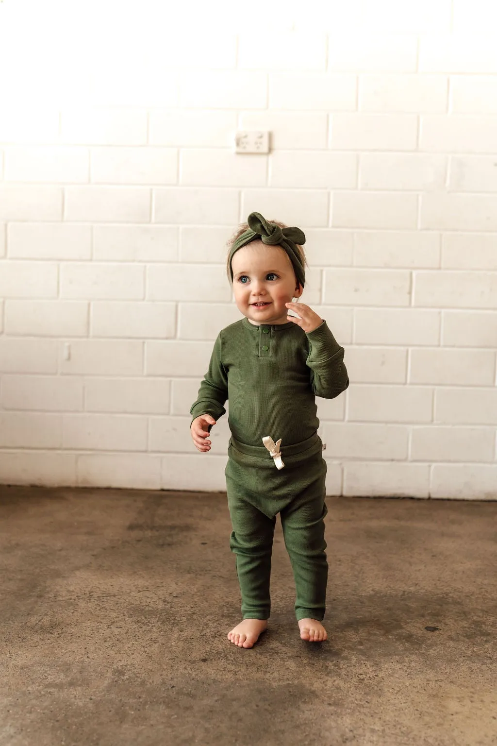 Olive Long Sleeve Bodysuit