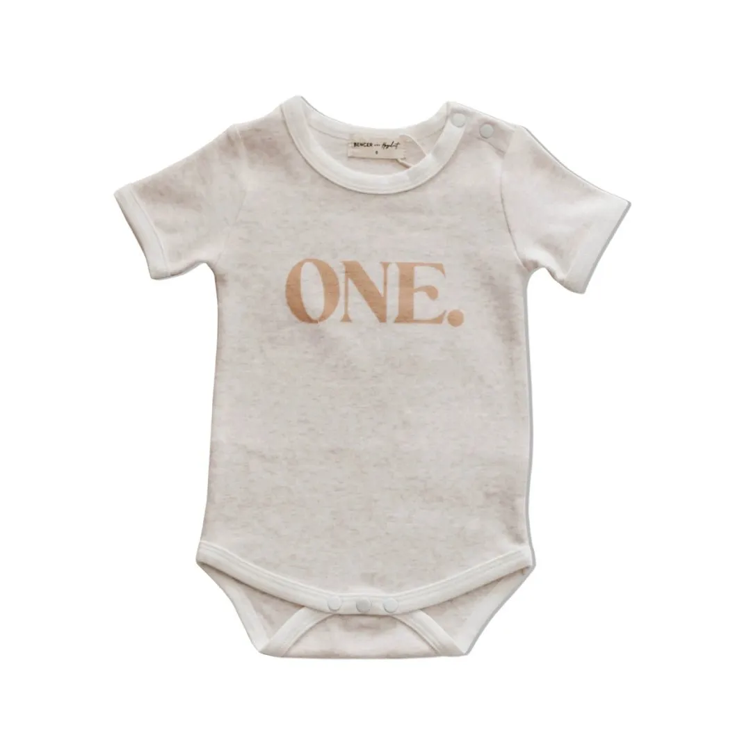 ONE Bodysuit - Hazelnut - Bencer & Hazelnut - 1ST Birthday