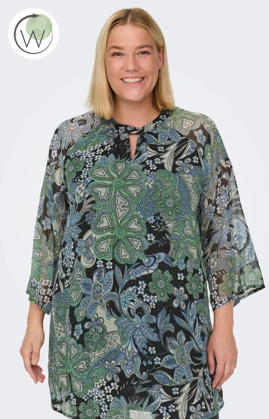 Only Carmakoma Blue Paisley Blouse