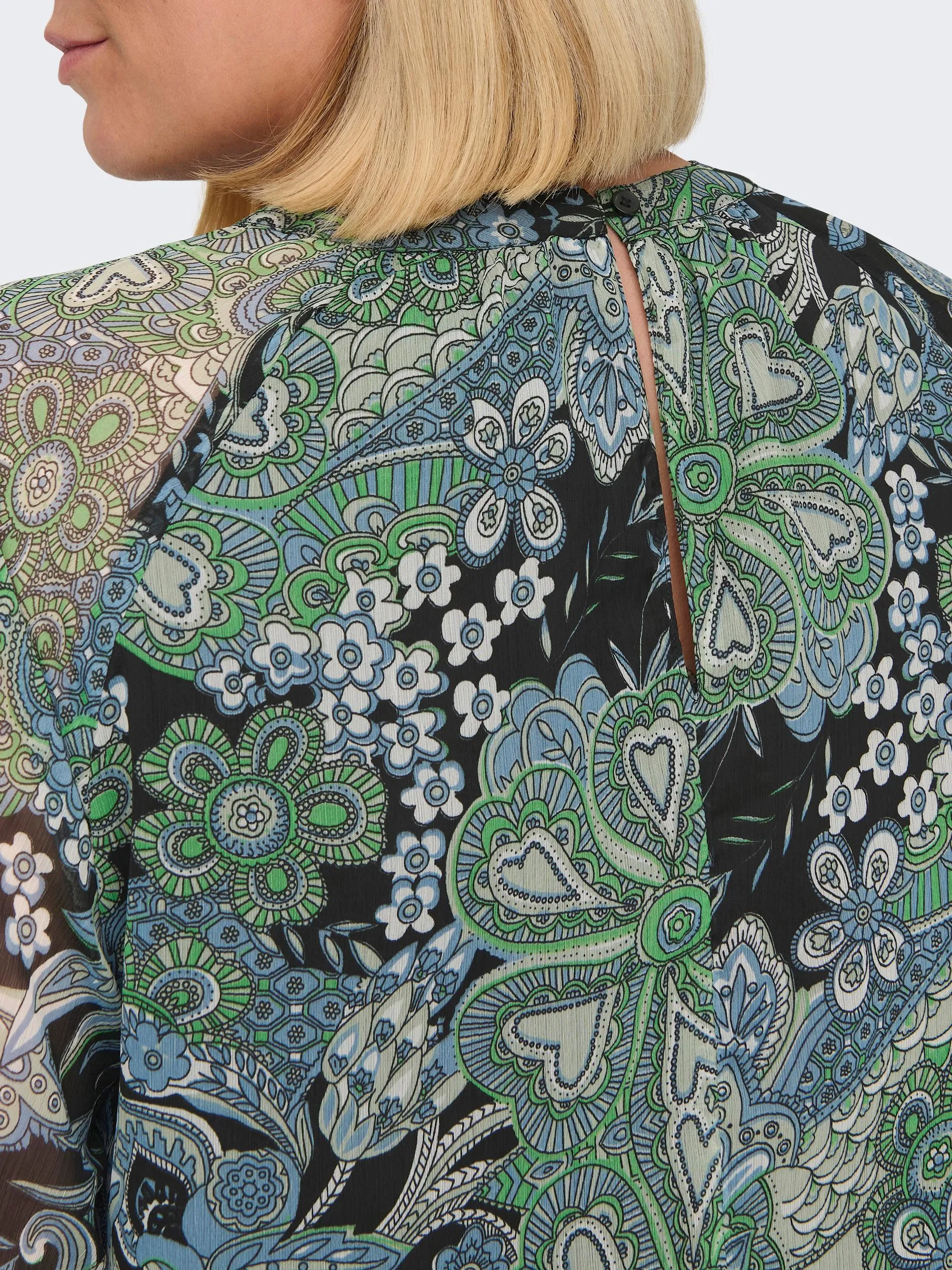 Only Carmakoma Blue Paisley Blouse