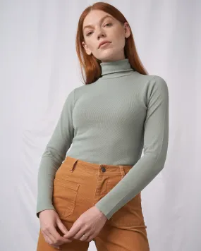 Organic Ribbed Turtleneck