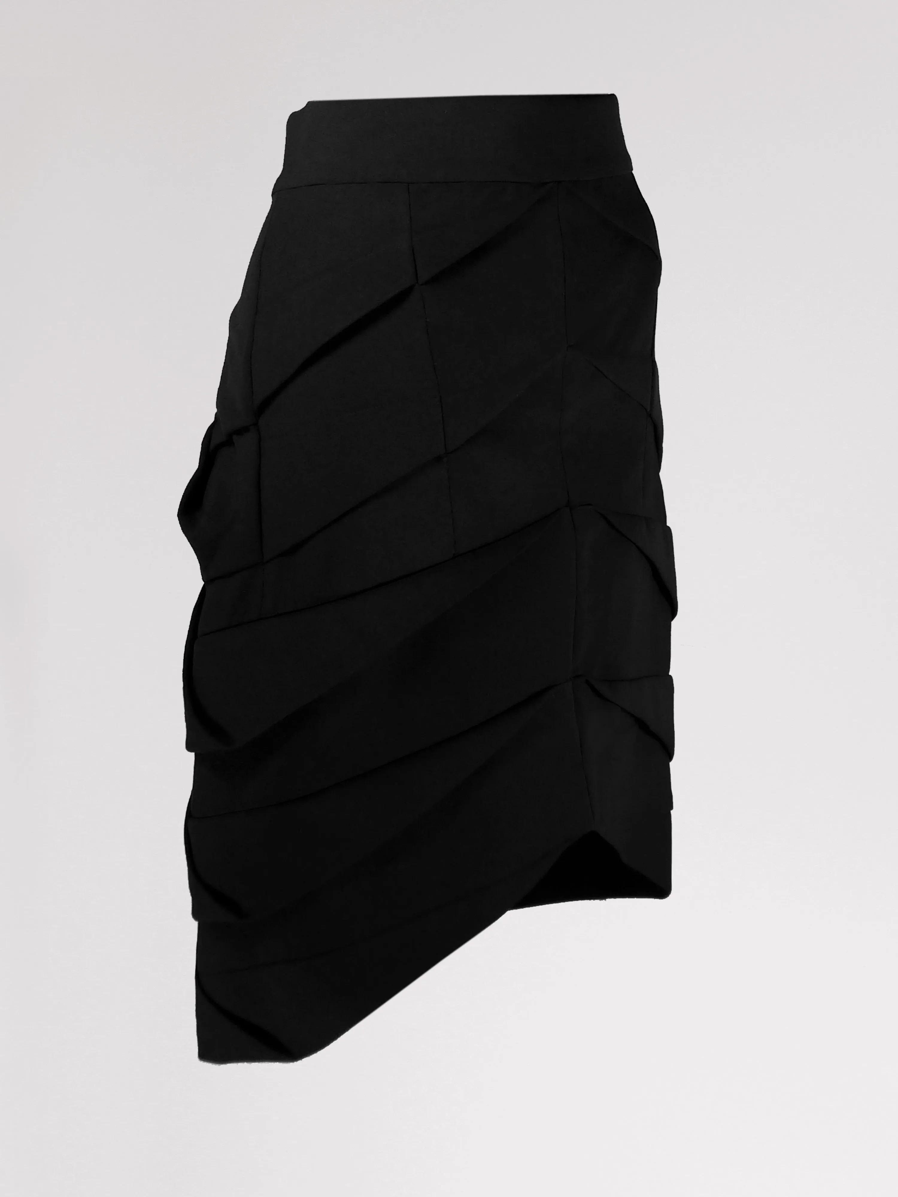 Origami Pleating Skirt / Black