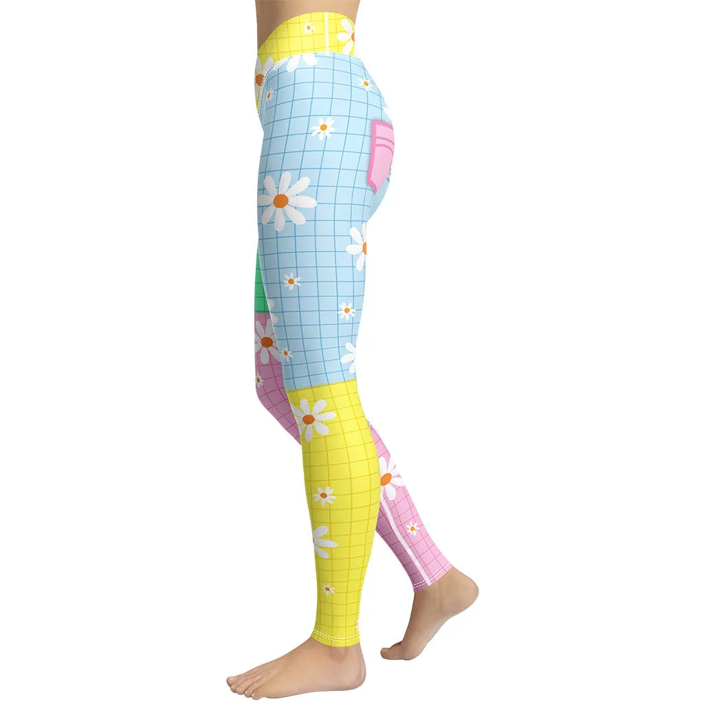 Pastel Patches Yoga Leggings