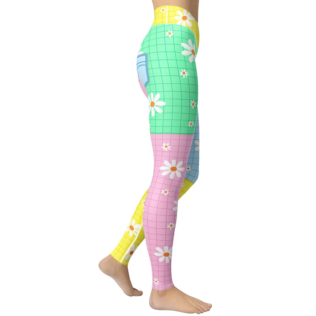 Pastel Patches Yoga Leggings