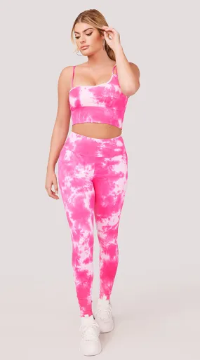 Pink Tie Dye Leggings