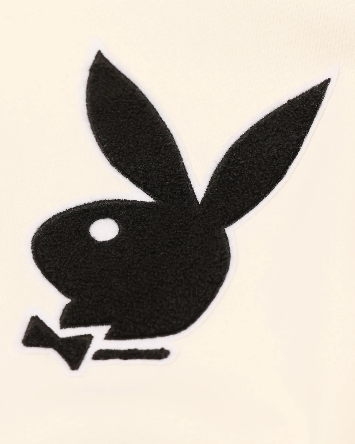 Playboy By CK Full Zip Varsity Hoodie Off White