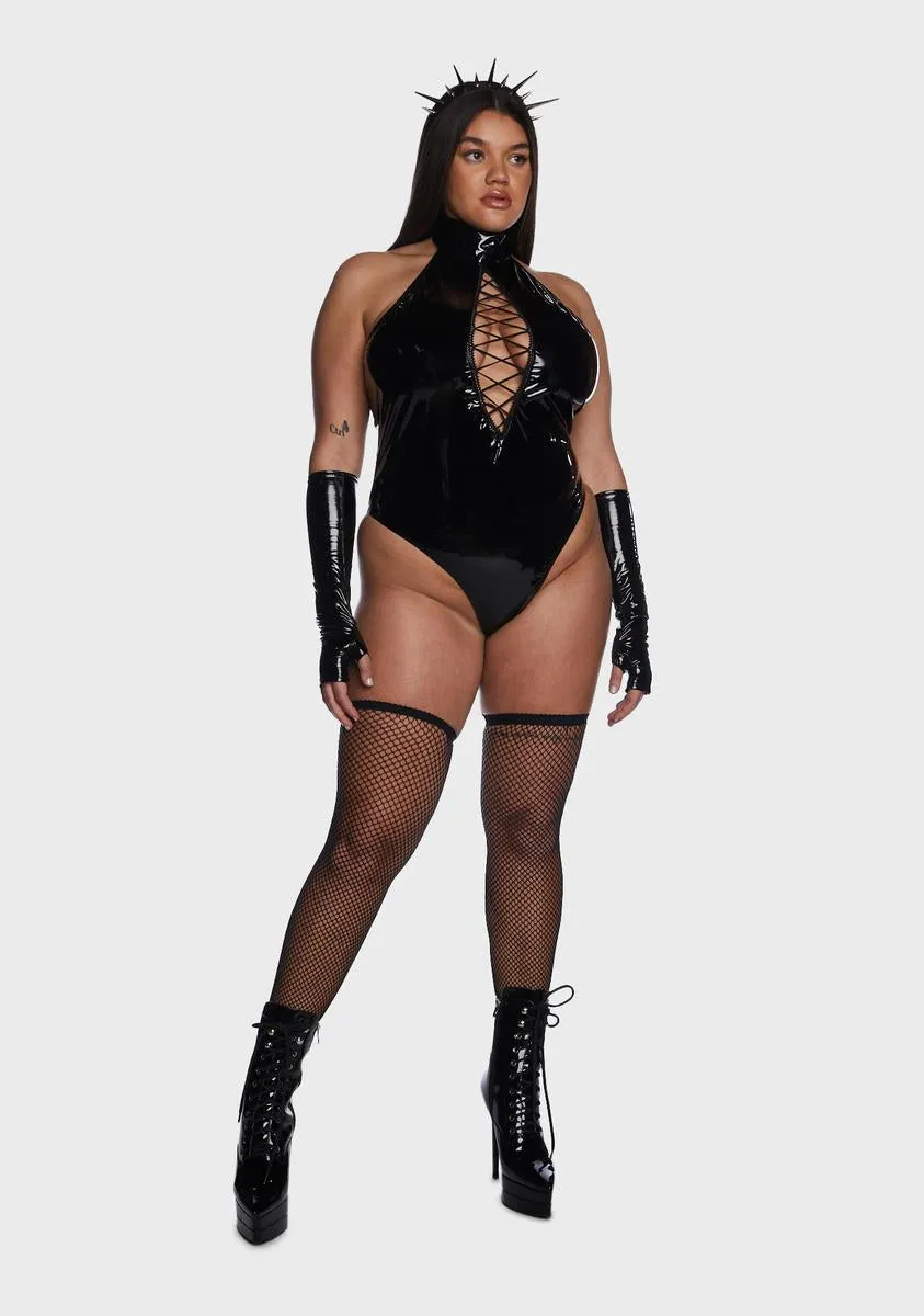 Plus Brand New Funk Vinyl Bodysuit