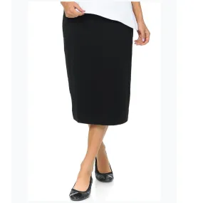 Ponti Ivee Straight Skirt: 25" Black