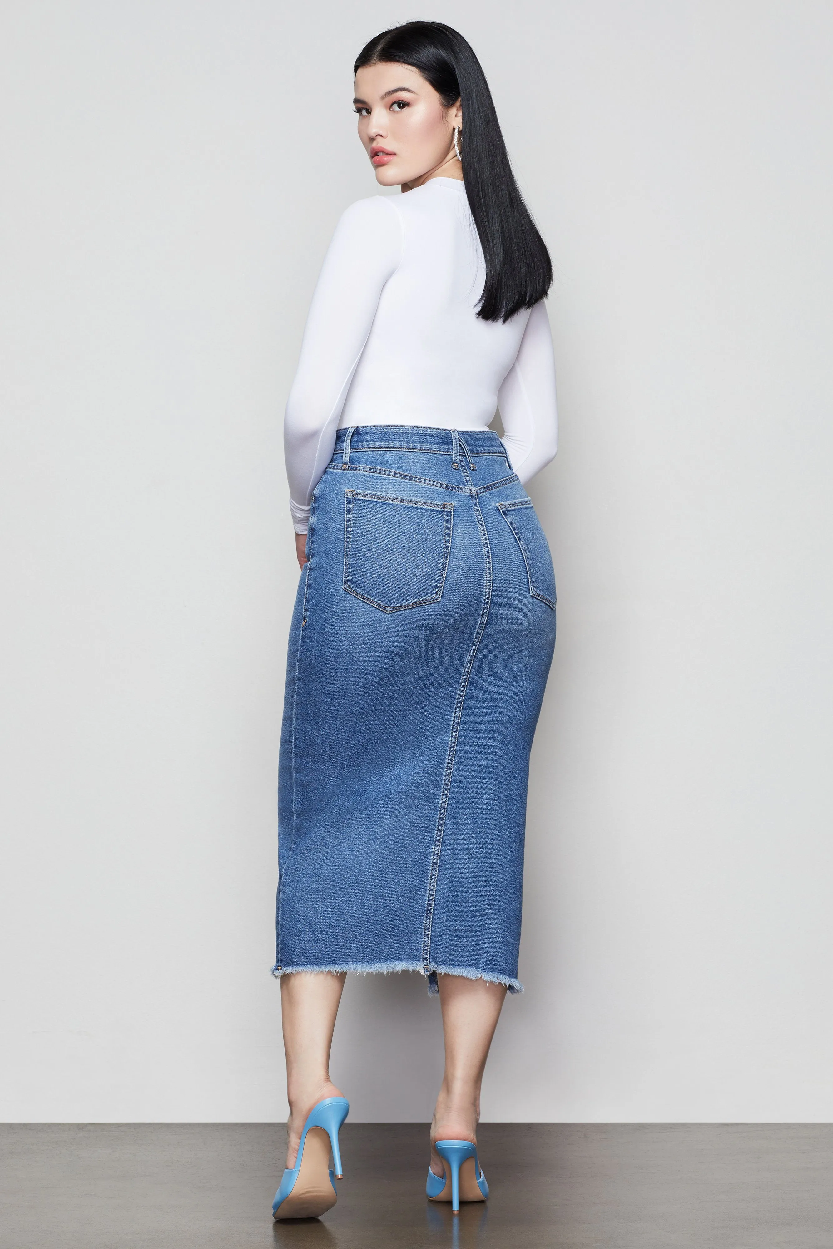 POWER PENCIL SKIRT | BLUE472