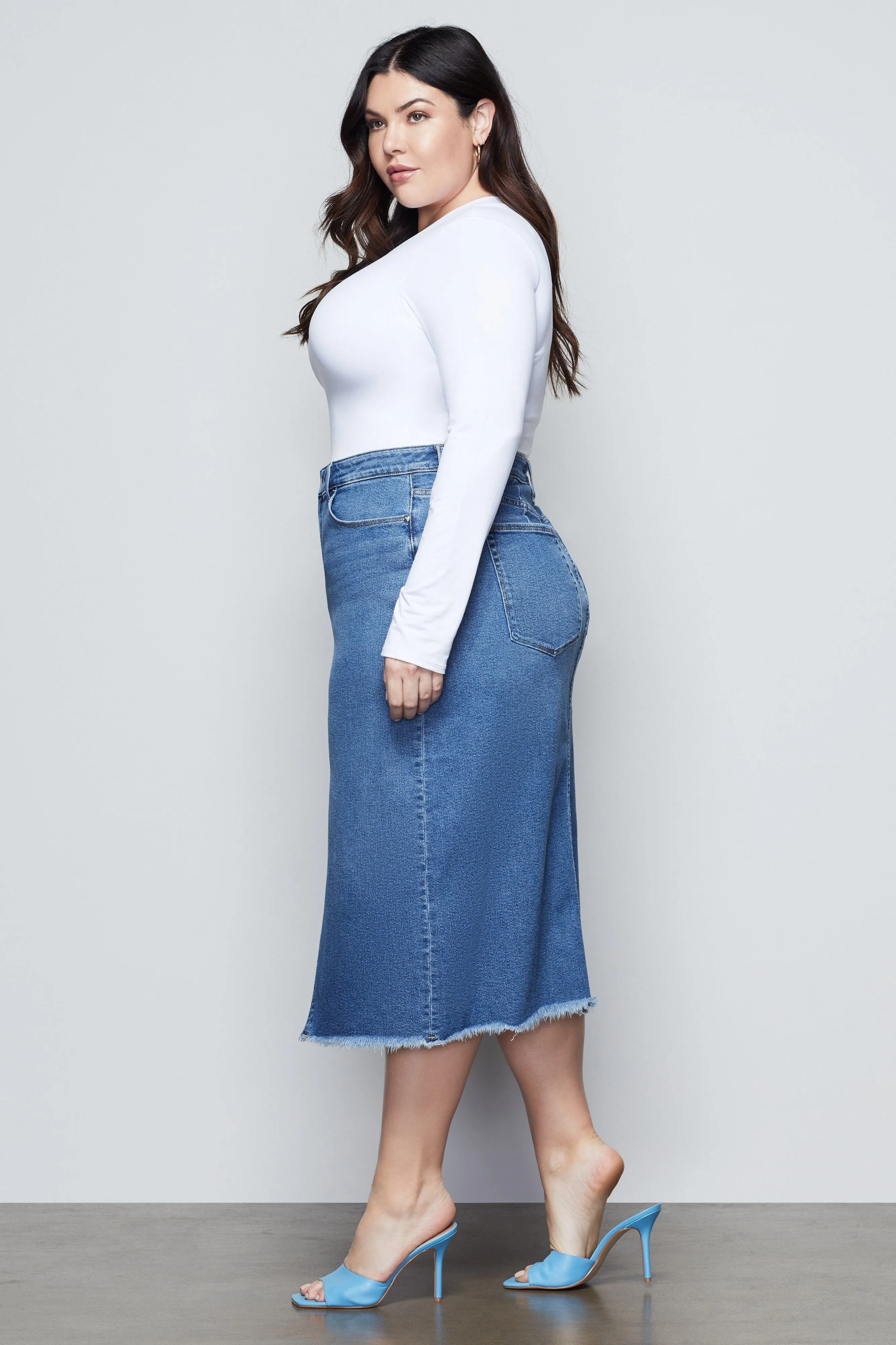 POWER PENCIL SKIRT | BLUE472