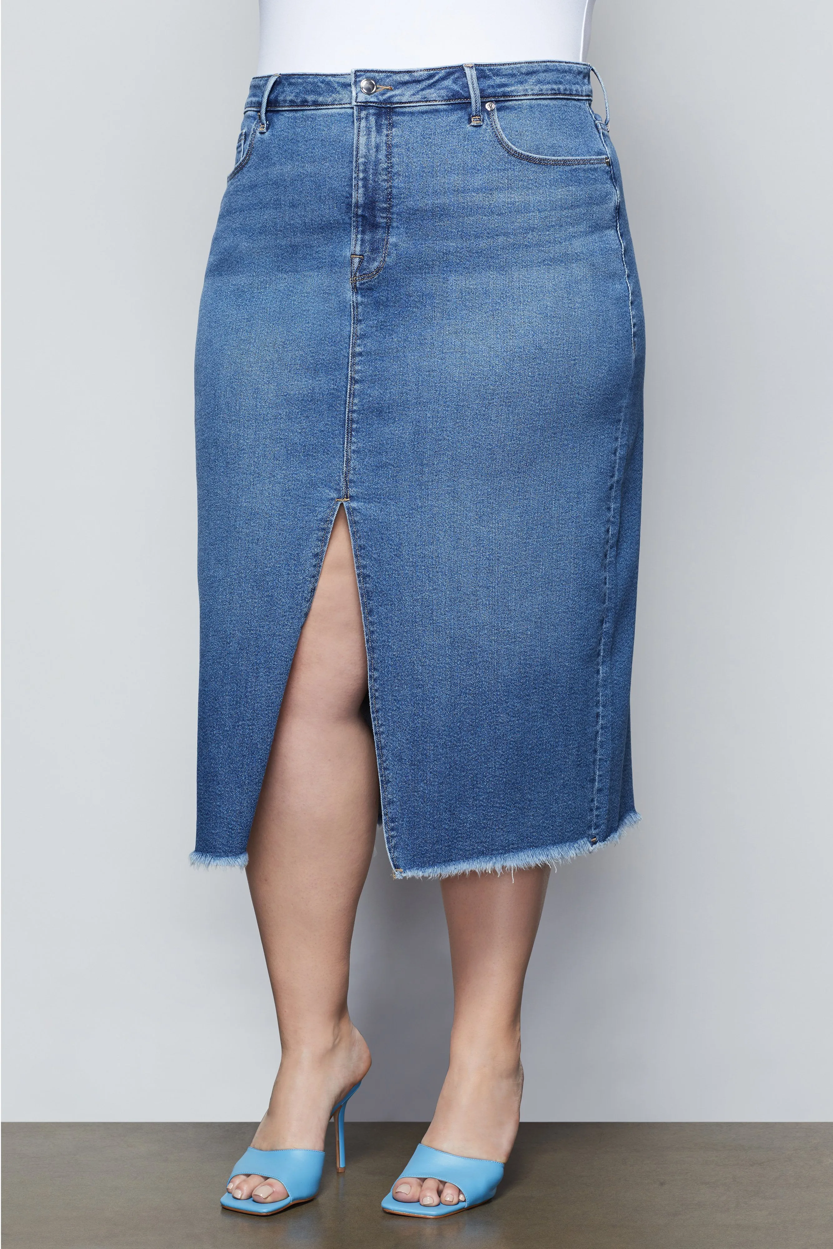 POWER PENCIL SKIRT | BLUE472