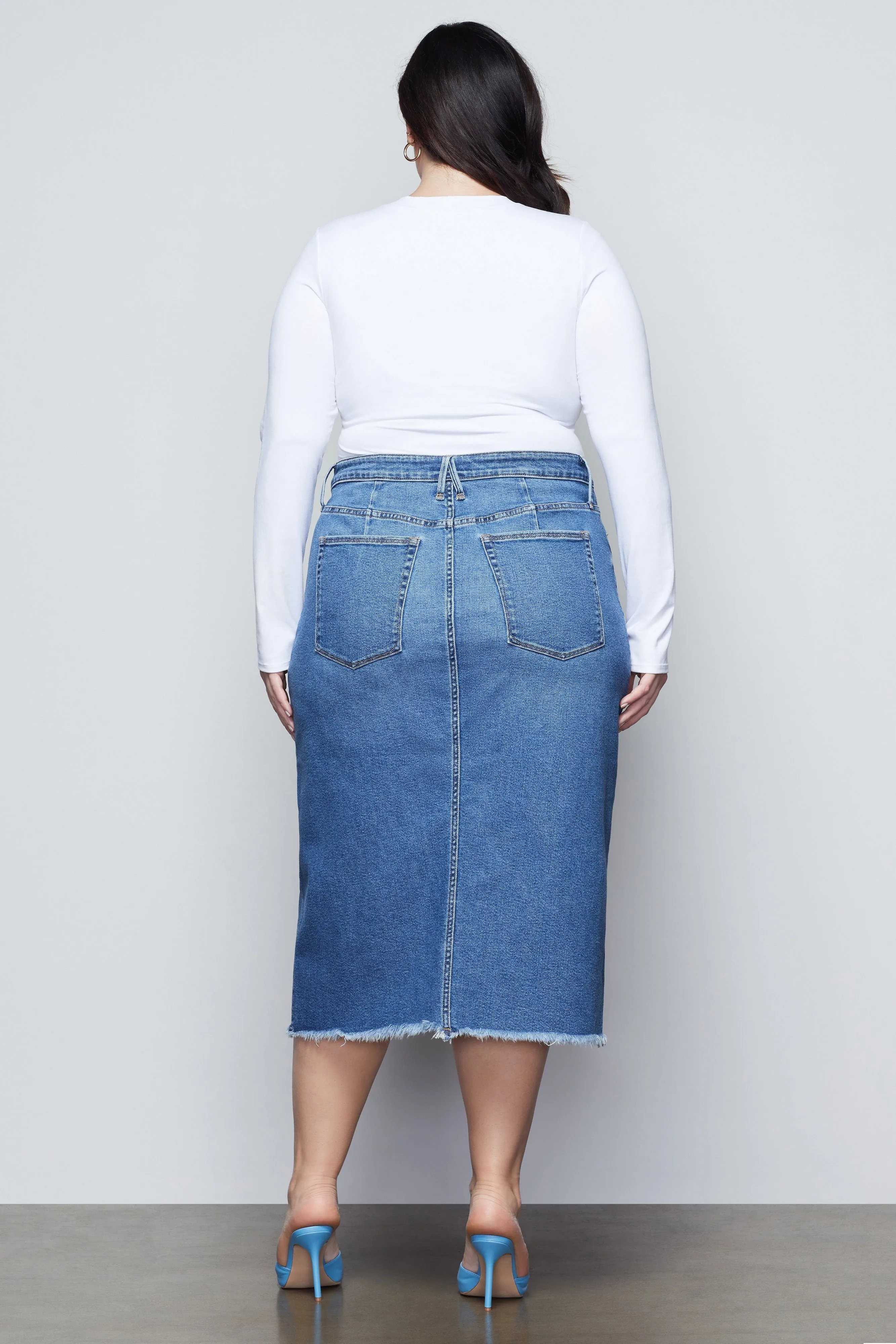 POWER PENCIL SKIRT | BLUE472