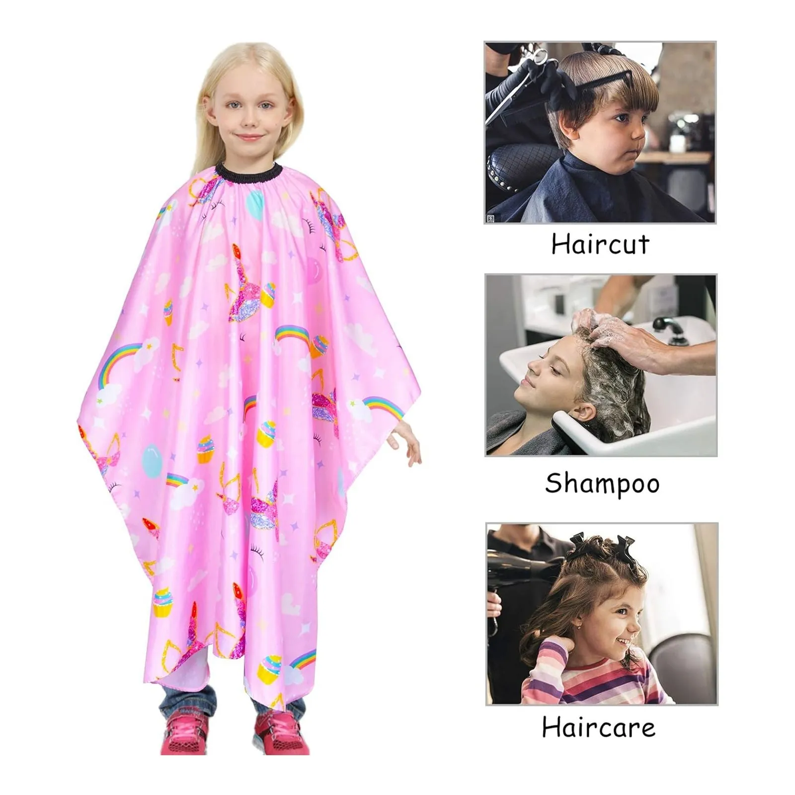 Professional Children Hair Cutting Salon Cape 109 Pinky