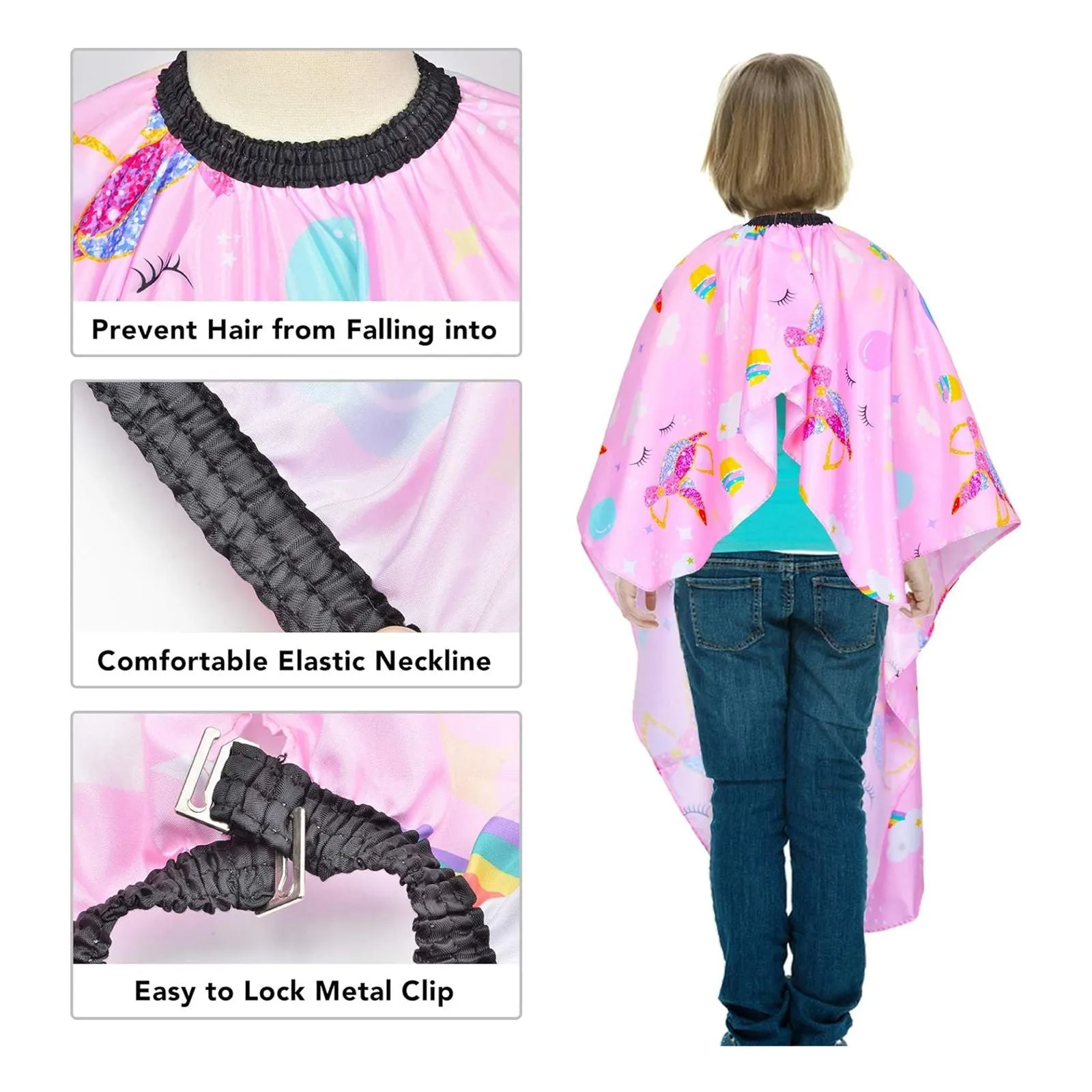 Professional Children Hair Cutting Salon Cape 109 Pinky