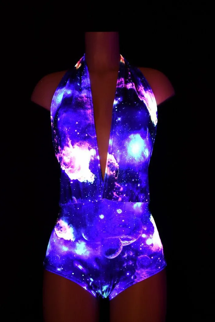 "Josie" Romper in UV Glow Galaxy