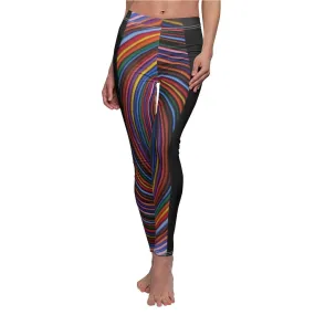 Rainbow Vortex 3D Printed Women&#39;s Stretch Leggings, casual,gym/yoga/lounge wear,  comfortable, chillout wear, Christmas/Thanksgiving Gifts