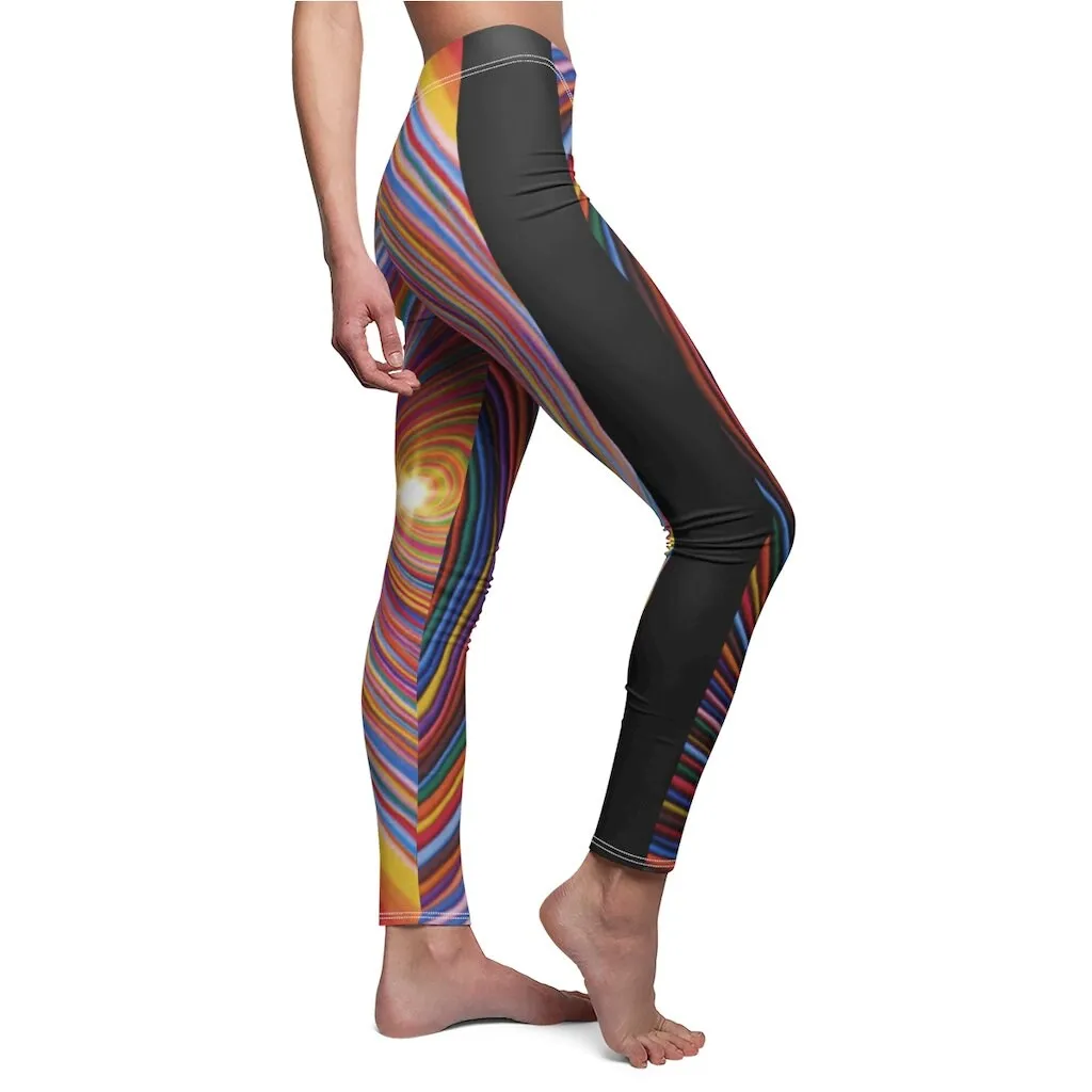 Rainbow Vortex 3D Printed Women&#39;s Stretch Leggings, casual,gym/yoga/lounge wear,  comfortable, chillout wear, Christmas/Thanksgiving Gifts