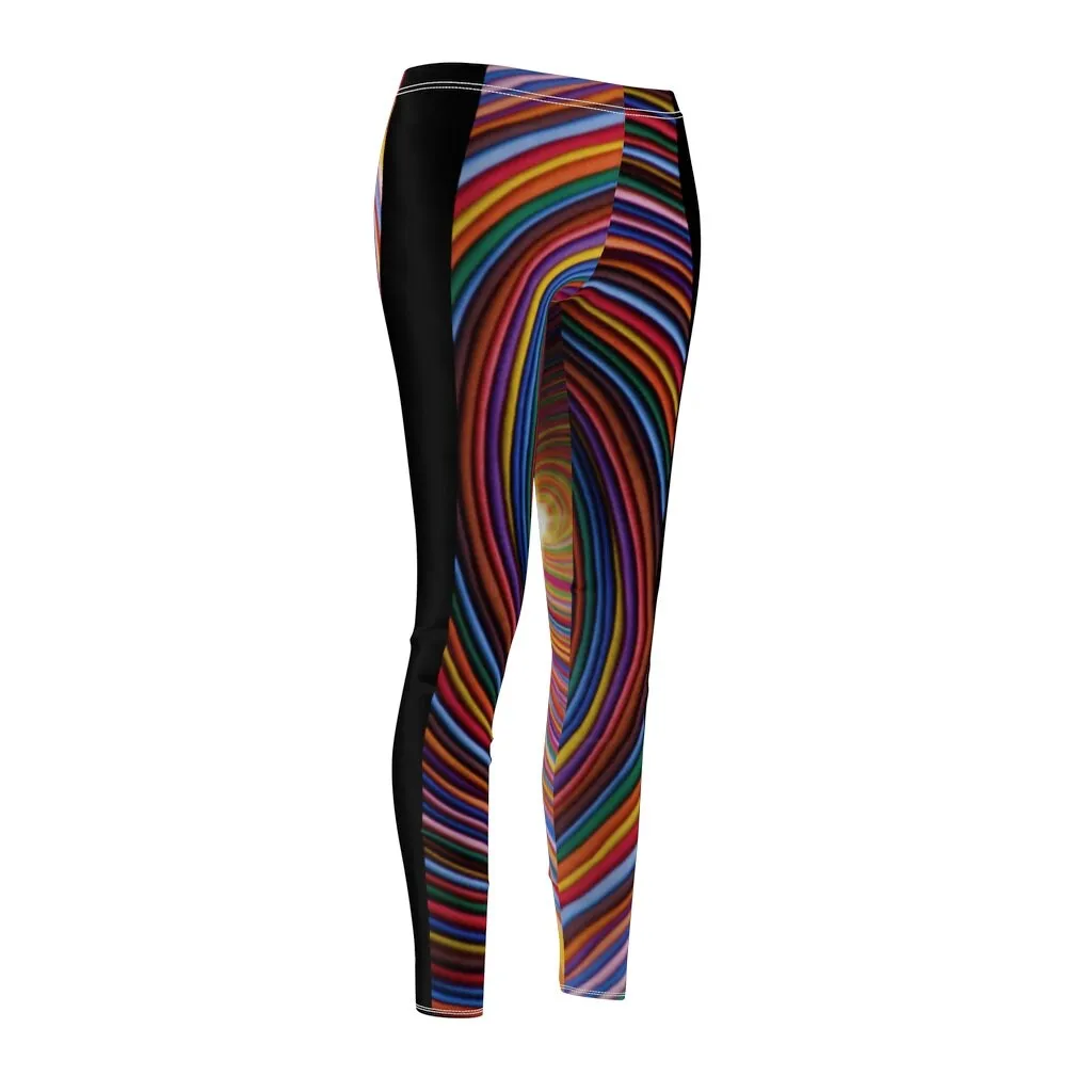 Rainbow Vortex 3D Printed Women&#39;s Stretch Leggings, casual,gym/yoga/lounge wear,  comfortable, chillout wear, Christmas/Thanksgiving Gifts