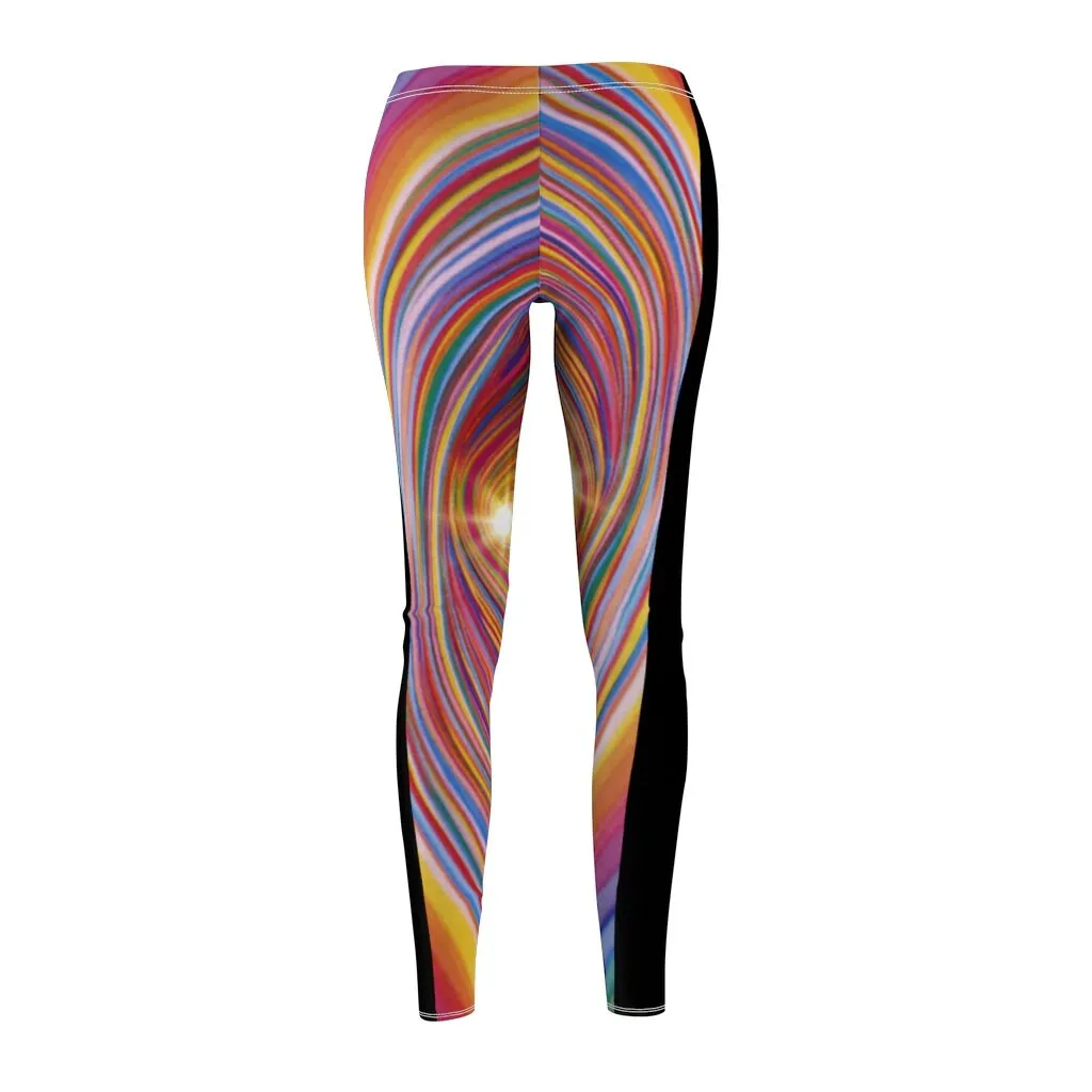 Rainbow Vortex 3D Printed Women&#39;s Stretch Leggings, casual,gym/yoga/lounge wear,  comfortable, chillout wear, Christmas/Thanksgiving Gifts