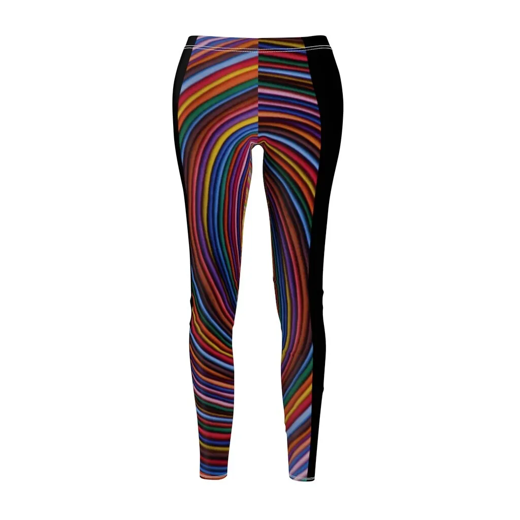 Rainbow Vortex 3D Printed Women&#39;s Stretch Leggings, casual,gym/yoga/lounge wear,  comfortable, chillout wear, Christmas/Thanksgiving Gifts