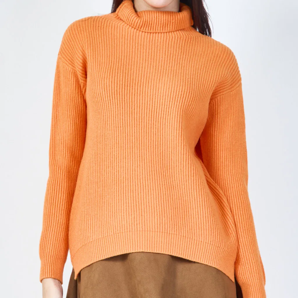 Ribbed turtleneck sweater wholesale