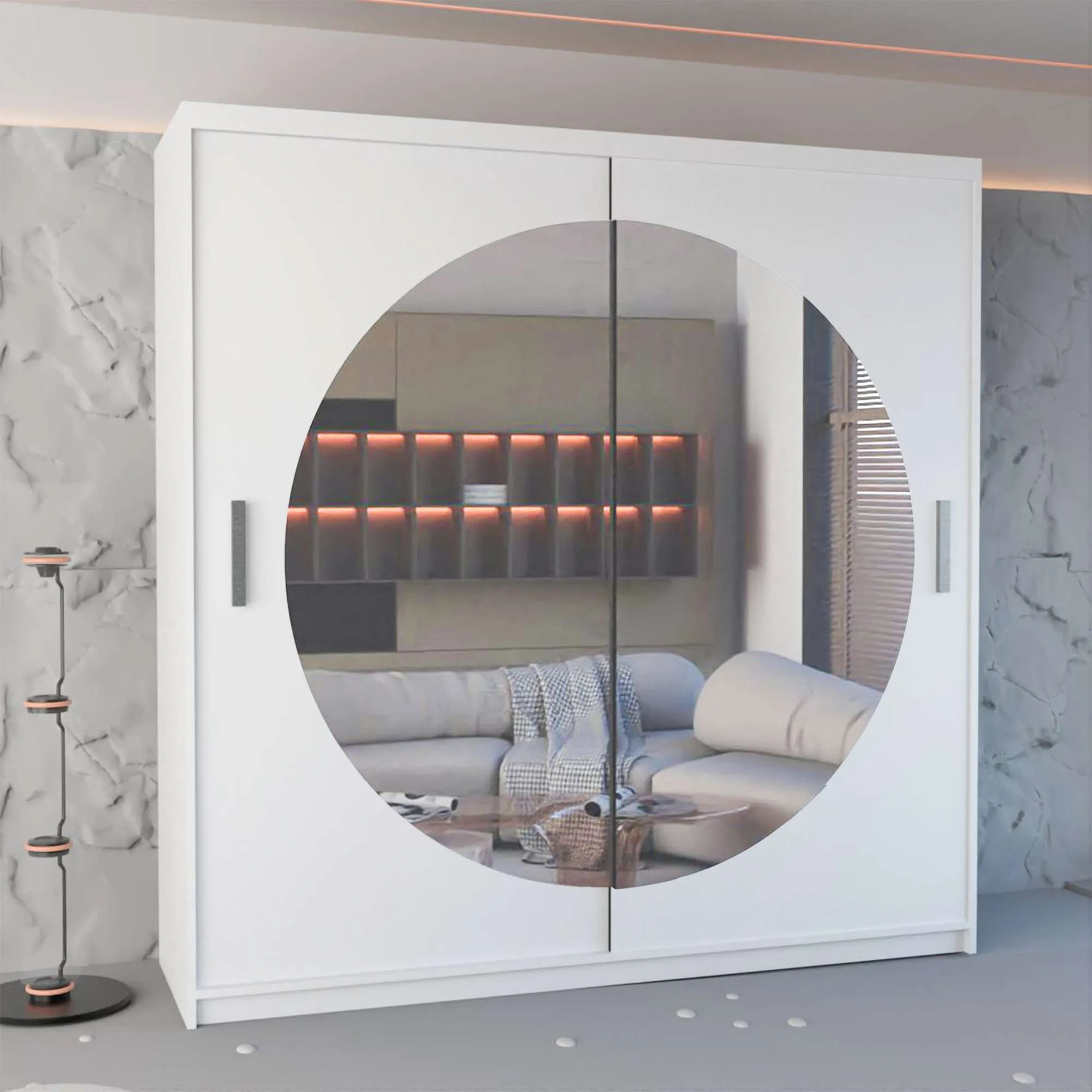 Ringo Sliding Mirror Wardrobe - Versatile and Modern Storage Solution